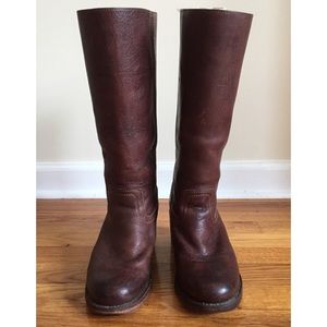 Frye Campus 14L Boots in Dark Brown